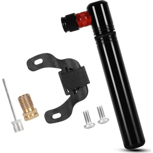 Portable Bicycle Tire Air Pump With Mount Kit High Pressure Lightweight Cycling Hand Pumps Fits Presta Schrader Valve Road Bike
