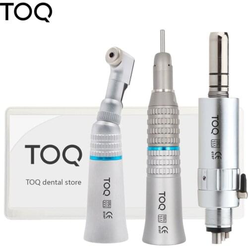 Dental Low Speed Handpiece Kit Air Turbine Straight Contra Angle Air Motor 2/4Holes NSK Style