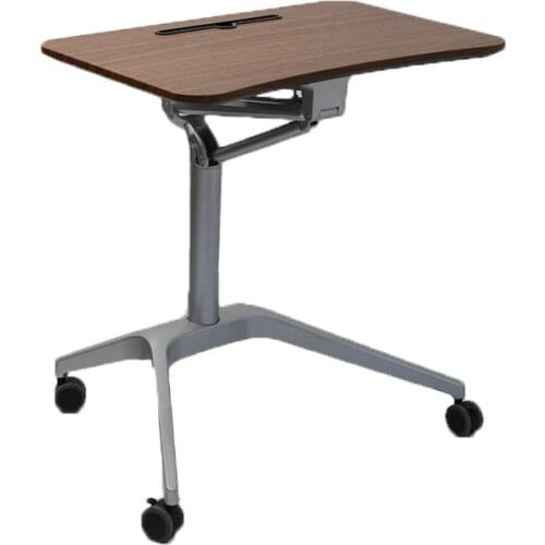 Stand-up pneumatic automatic lifting table computer office lazy bedside adjustable mobile speech training desk