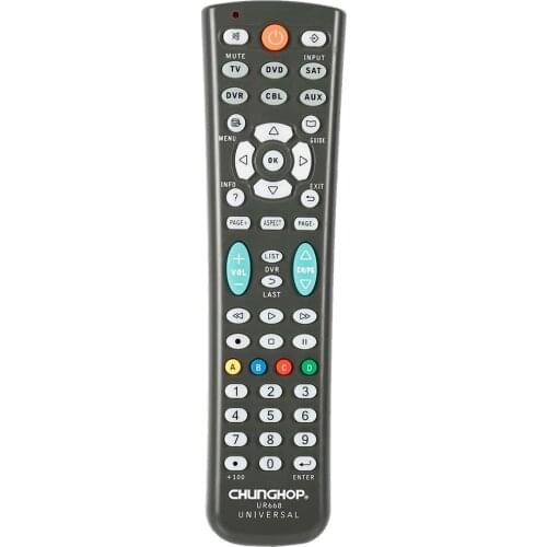 Universal Remote Control for Chunghop UR668 TV DVD SAT DVR CBL AUX Operating 6 Devices Controller