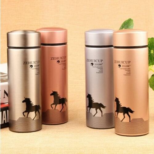 New Type Stainless Steel Vacuum Flask Portable Double-layer Vacuum Insulated Water Fashion Creative Sports Straight Water Cup