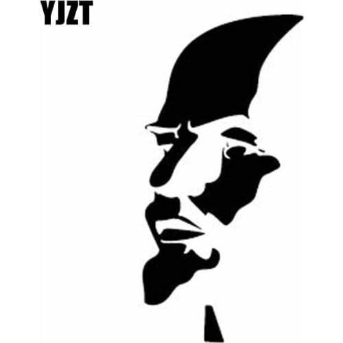 YJZT 7.5CM*15.2CM Handsome Lenin Russian Communist Revolutionary Vinyl Decal Car Sticker Cool Black/Silver C27-0222