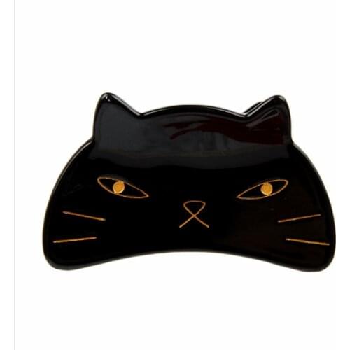 Acetate Cat Shape Hair Claws Crab Kitty Head Accessary Hair Jewelry Headdress Hairpins Animal Brown White Hairpins