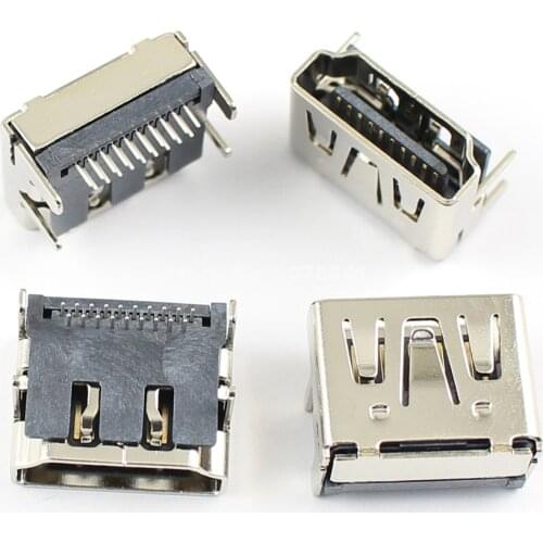 20pcs USB 19 Pin Female DIP Socket Connector 4 Legs HDMI-compatible