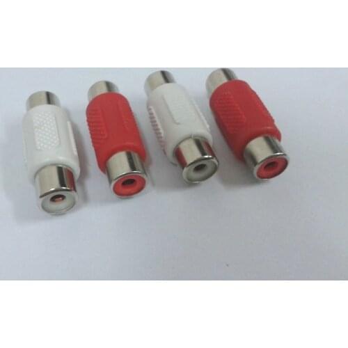 200 pcs RCA AV Video Audio Female Joiner Coupler Connector red+ white