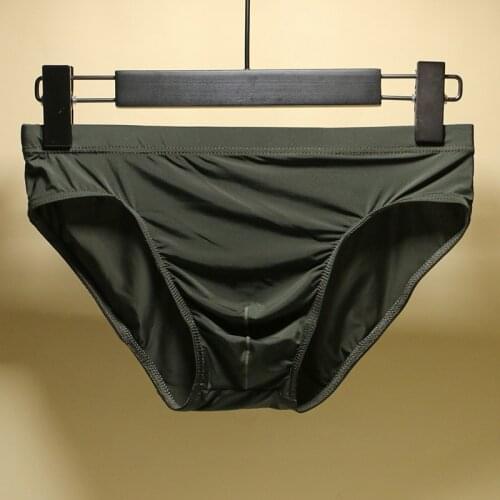 2021 Fashion Mens Briefs Simple Fashion Sexy Low-rise Briefs Seamless Breathable Solid Color Male Panties Underwear