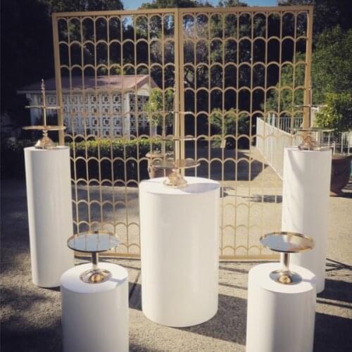 3pcs/set small pillar white handmade acrylic display plinths cylinder for wedding & party senyu1687