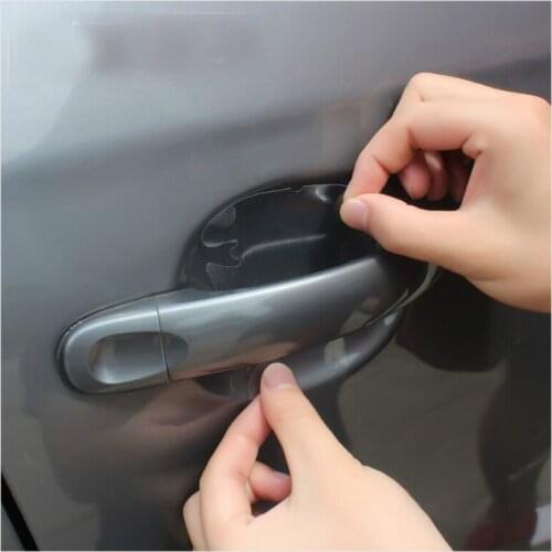 3packs Invisible Car Door Handle Scratches Automobile Shakes Protective Vinyl Protector Films Car Handle Protection 4pieces/pack