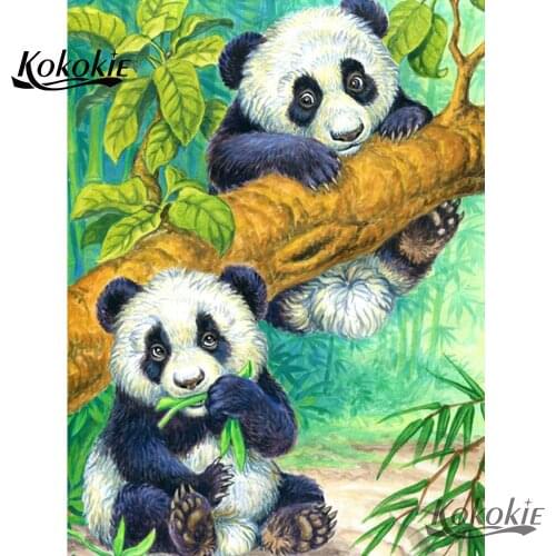 5d diamond painting full square/round diamond Embroidery Sale Picture of Rhinestone Diamond Mosaic panda pattern diamond art