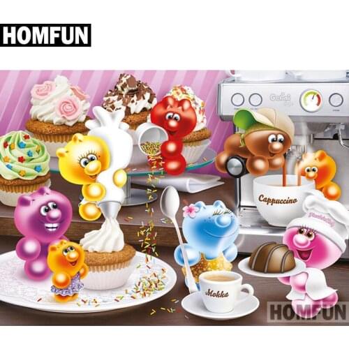 HOMFUN Full Square/Round Drill 5D DIY Diamond Painting "Sweets Elf" Embroidery Cross Stitch 5D Home Decor Gift A03891