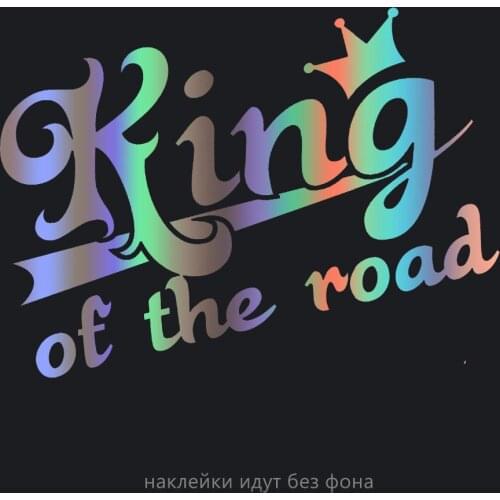 Car Sticker Personality King of The Road PVC Decal Reflective Waterproof Car Auto Stickers on Car Truck Bumper Rear Window