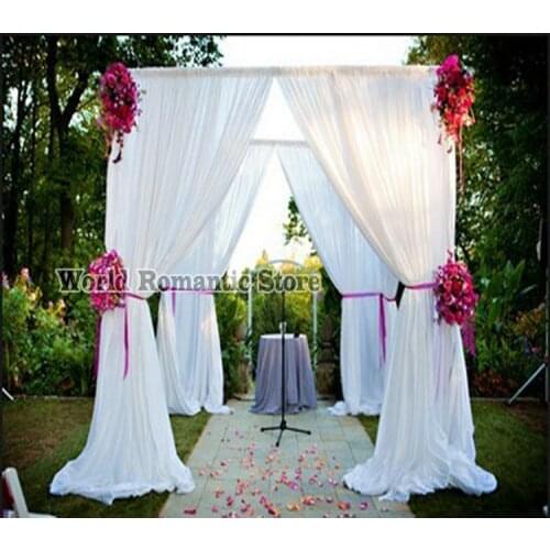 White wedding pavillion including drapery and pipe stand,stage curtain Wedding Decoration 10ft x 10ft x 10ft