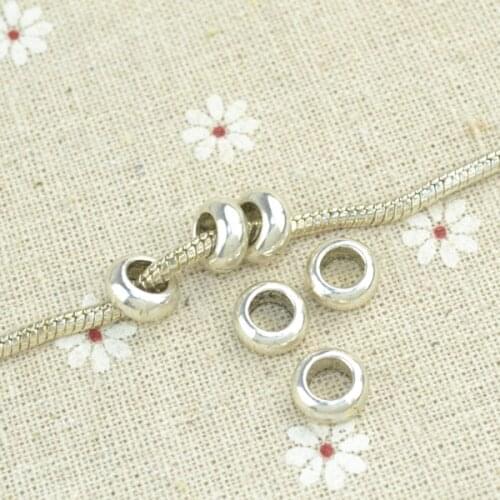 20 pcs tibetan silver beads Round Shape charms metal loose bead Fit European bracelet Jewelry making 1820
