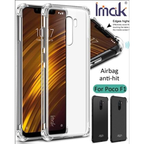 IMAK Airbag Case For Xiaomi Pocophone F1 Poco F1 Drop resistance anti hit Shock Soft TPU Silicone Cover