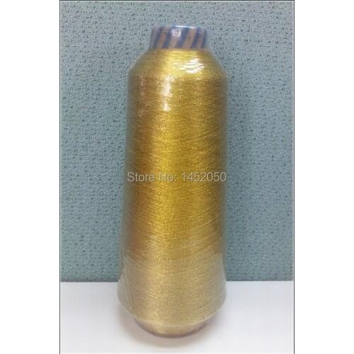 Pure Gold Color MS Metallic Embroidery Thread 3500M/Spool Free Shipping