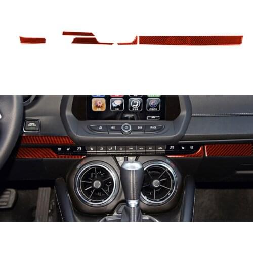 Car Carbon Fiber Dashboard Decor Trim Cover Sticker For Chevrolet Camaro 2017-2021 Car Interior Modification Accessories