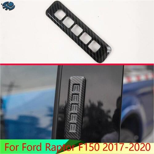 For Ford Raptor F150 2017-2020 Car Accessories Carbon Fiber Style Door code lock cover decorated with sequins