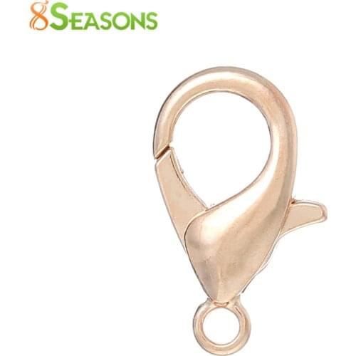 8SEASONS Copper Lobster Clasps Findings rose gold color 15mm x 9mm,100PCs (B34445)