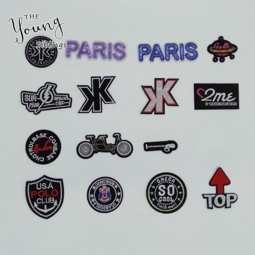 Fashion Cartoon DIY hot melt adhesive Badges Embroidery Applique Iron on patch Clothing Sewing Kids Patch Accessory C6707-C6724