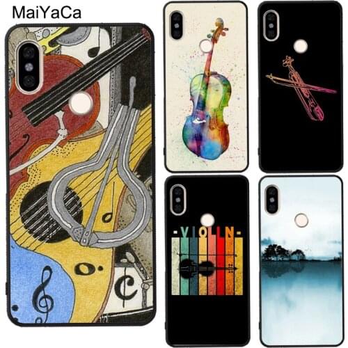 Musical Cello Violin For POCO X3 F2 Pro Case For Redmi 9 9C 9A Note 8 9 Pro 7 9S 8T For Mi Note 10 Lite A3 9T