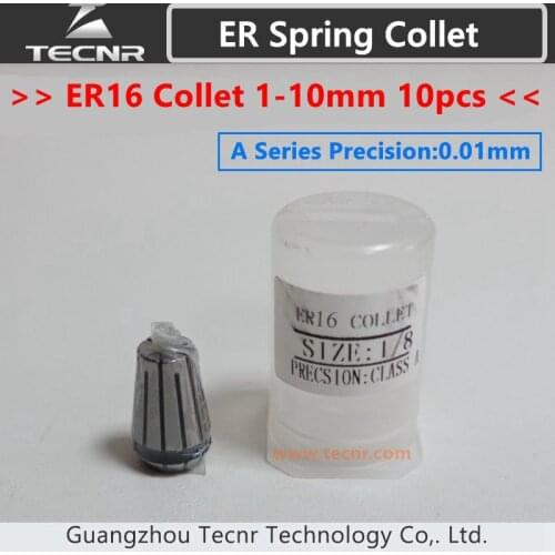 ER16 collet chuck set from 1 mm to 10 mm precision 0.01MM for CNC milling lathe tool and spindle motor