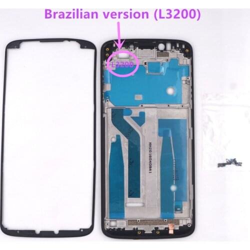 HKFASTEL New For Moto E5 Plus cover For Motorola E5 Plus 5th Gen Front Frame LCD Dispaly Housing back battery door cover case
