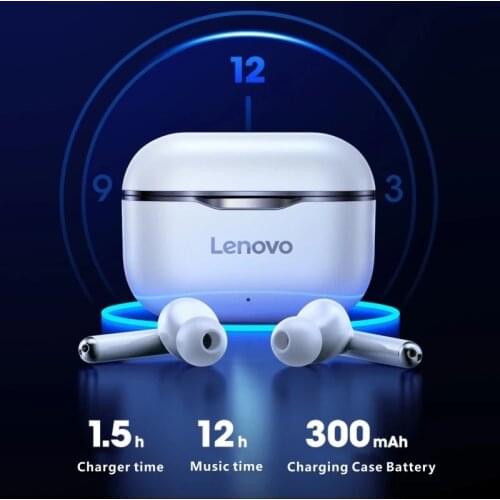Original Lenovo LP1s TWS Wireless Earphone Bluetooth 5.0 Dual Stereo Noise Reduction Bass LP1 New Upgraded Version Touch Earbuds