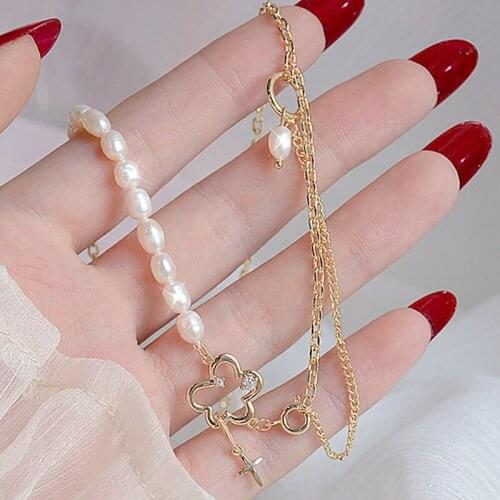 Necklace Metal Flower Design Necklace Cross Sweet Shine Charm Personalized Jewelry Necklace Temperament Fashion Dainty Jewelry