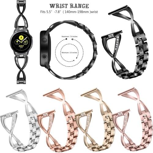 Stainless Steel Watchbands For Amazfit Bip 20mm 22mm Strap For Samsung Gear Sport S2 S3 Galaxy Watch 42mm 46mm Active Watchstrap