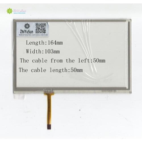 ZhiYuSun SV0704W 7inch 4 line For Car DVD touch screen panel 164mm*103mm this is compatible 164*103 TouchSensor FreeShipping