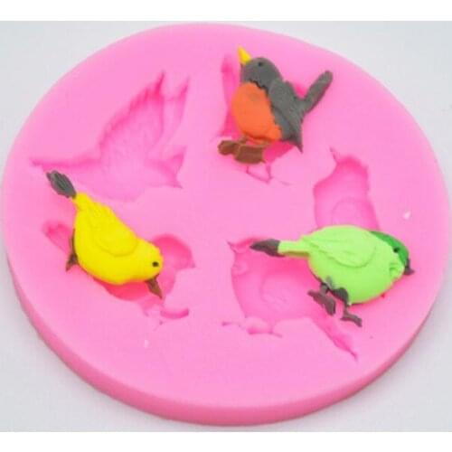 3D Birds Silicone Molds DIY Party Candy Chocolate Baking Mold Cupcake Topper Fondant Cake Decorating Tools Soap Resin Clay Mould
