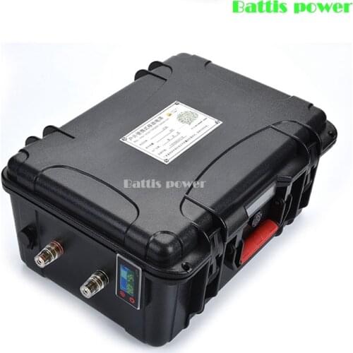 Waterproof 12.8v 12v 40ah lifepo4 battery no 50Ah USB port for caravan camping market UPS backup power fishing + 6A charger