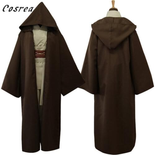 Adult Star Jedi Costume Cosplay Mace Windu Obi Wan Kenobi Uniform Anakin Skywalker Cloak Ahsoka Tano Wars Halloween Men