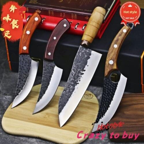 PEGASI JapaneseHigh carbon steel forging knife hand-made by chef tang, sliced with kitchen knife, butcher knife