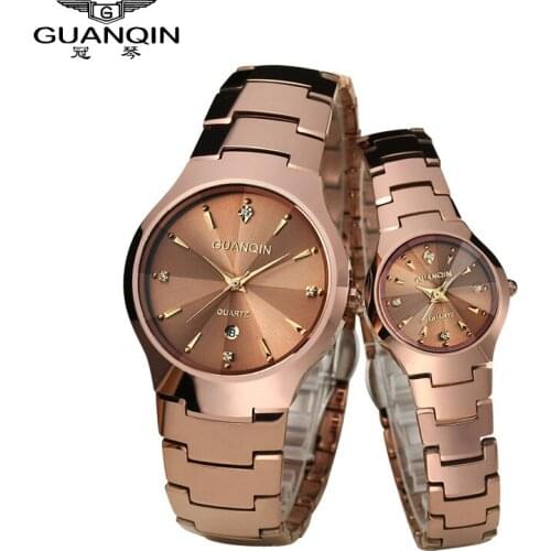 2021 New Couples GUANQIN Watch Luxury Fashion Couples Watch Pair Watches Woman Men Brand Watch Lovers Quartz Wristwatch