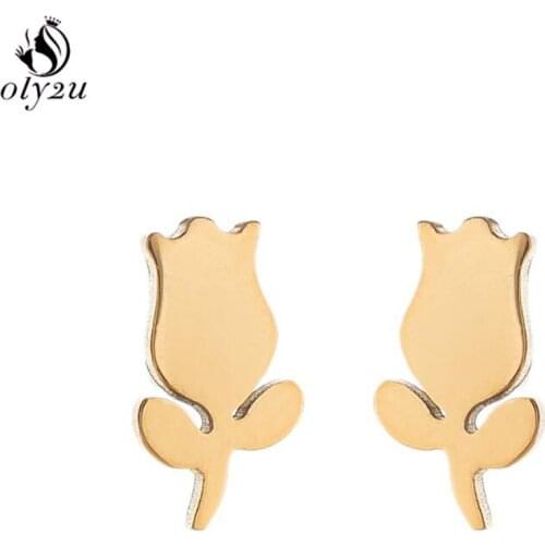 Earings Fashion Jewelry 2020 Elegant Rose Flower Stud Earrings for Women Wedding Engagement Jewelry Ear Studs Oorbellen