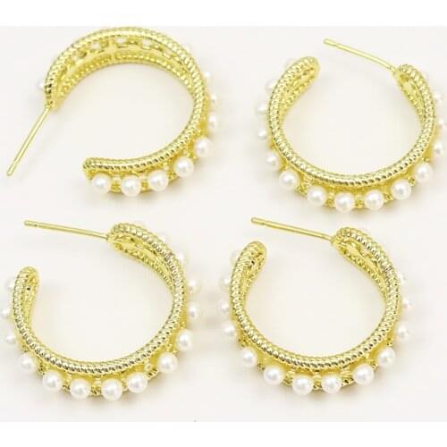 10 Pairs Tiny Hoop earrings Pearls style Hoop earrings women Hoop earrings Gift for women jewelry 8478
