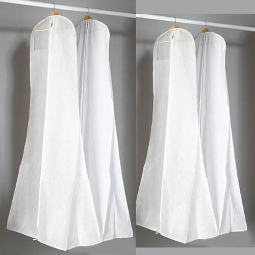 100pcs Non-Woven Fabric & Plastic Wedding Dresses Garment Dust Proof Cover Bags Storage Bags For Clothes ZA5604