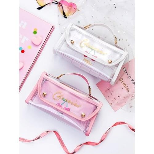 20*10*6cm large-capacity pencil case 3 in 1 portable pencil box PVC waterproof stationery bag pencil bags office school supplies