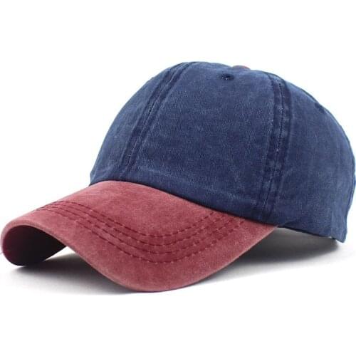 2021 Baseball Cap Wash Cotton Splicing Men Women Adjustable Snapback Bone Canada Hat Fashion Truck Cap