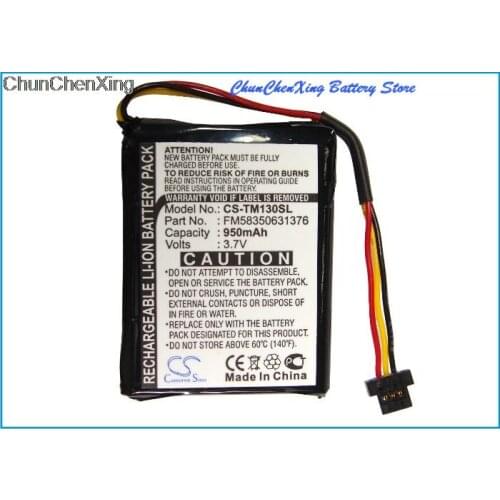 Cameron Sino 950mAh Battery FM58350631376, VF2 for TomTom One 125, One 130, One 130S