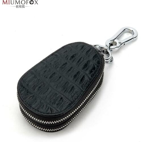 2019 Alligator New Fashion Key Holder Wallet Genuine Leather Unisex Solid Key Wallet Organizer Bag Car Housekeeper Wallet W140