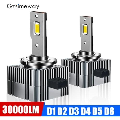 D1S D3S Plug And Play LED Headlight Bulbs D2S D4S D5S D8S Replacement Original HID D1R D2R D4R Built-in Canbus 30000LM 6500K 12V