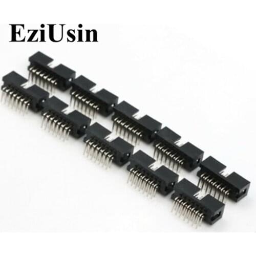 DC3 IDC Box Headers 2.54mm JTAG Socket connector 6/8/10/12/14/16/20/24/26/30/34/40/50 P/PL Right Angle