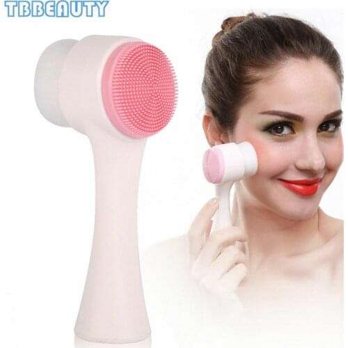 Double Side Face Massager Washer Face Cleaning Brush Facial Pore Cleaner Body Cleansing Massage Mini Skin Beauty Scrubber