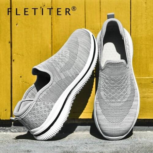 Summer Man Sneakers Mesh Breathable Casual Mens Shoes Walking Lightweight Shoe Men Comfort Slip on Running Loafers Big Size 13