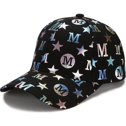 CANZE Summer Baseball Cap Letter M Net Cap Graffiti Hip Hop Korean Peaked Cap Sunscreen Sun Breathable Quick Drying Hat
