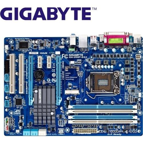 LGA 1155 DDR3 For Intel Z68 Gigabyte GA-Z68P-DS3 Original Motherboard 32G Z68P-DS3 Desktop Mainboard SATA III II USB 3.0 Boards