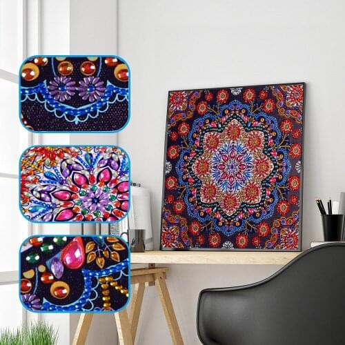 DIY diamond Embroidery Putuo Flower Special Shaped Diamond Painting Rhinestone Crystal New Shelves Home Decor Partial Diamond #F