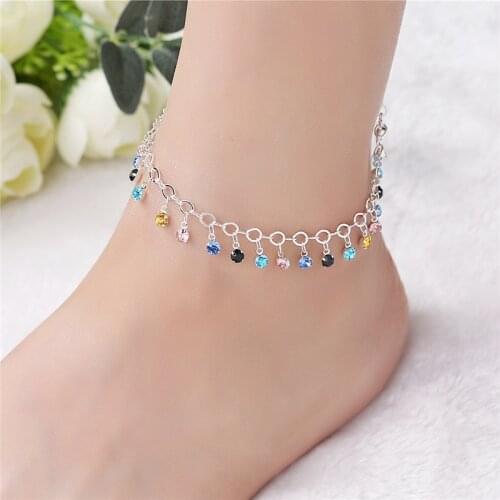 Fashion Multicolor Sexy Anklet Bracelet Foot Chain Charm Anklets Beach Foot Jewelry Gift Bohemian Foot Jewelry